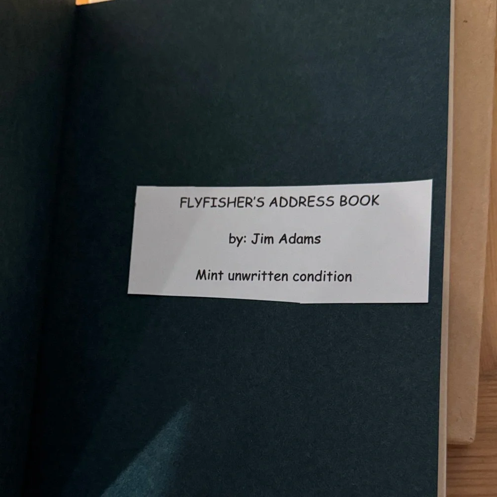 Flyfisher's Address Book with Green Spine - Picture 2 of 3